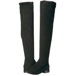 ALDO THIGH-HIGH SUEDE BOOTS - BLACK